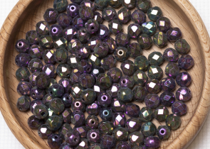 Бусины полированные круглые 6мм 25г (90 штук) 23980/21495 фиолетовый ирис