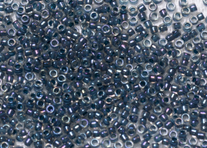 Бисер Япония круглый 15/0 10г 0188 хрусталь/капри глянцевый, окрашенный изнутри