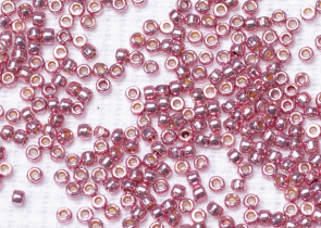 Бисер Япония круглый 11/0 10 г PF0553 розовая сирень, гальванизированный